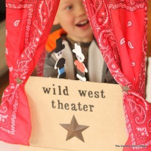 Wild West Puppet Theater for Kids -- make a wild west theater for your kids with these instructions!