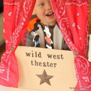 Wild West Puppet Theater for Kids -- make a wild west theater for your kids with these instructions!