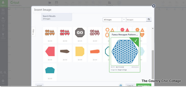 Using Cricut Design Space to pick the shape and size of the shrink plastic jewelry