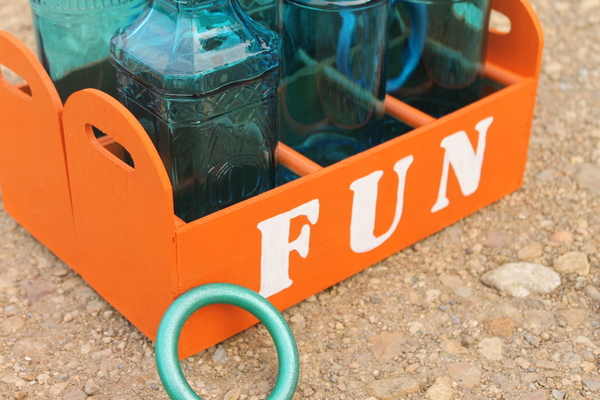 Make your own ring toss game -- a fun outdoor game that you can make for your kids.