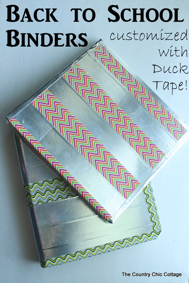 Customize your back to school binder with Duck Tape and this great video tutorial.