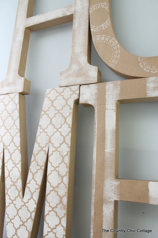 Make this HOME art for large impact in any room!  Huge wall art on a budget!