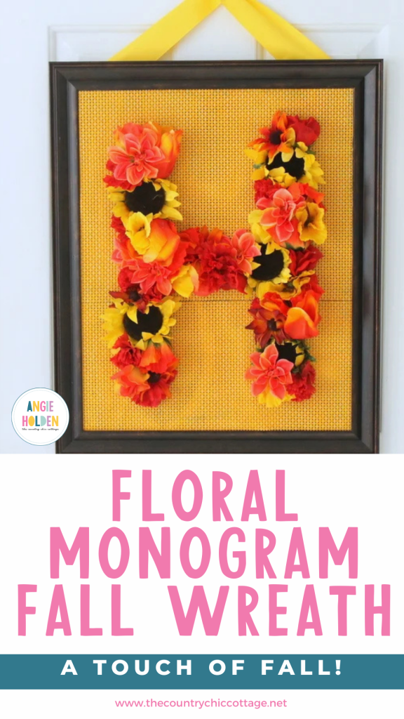 floral monogram fall wreath