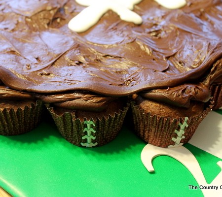 Football Cupcakes and Wrapping Presents for a Football Party -- great ideas for a football or birthday party.