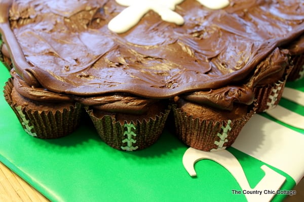 Football Cupcakes and Wrapping Presents for a Football Party -- great ideas for a football or birthday party.