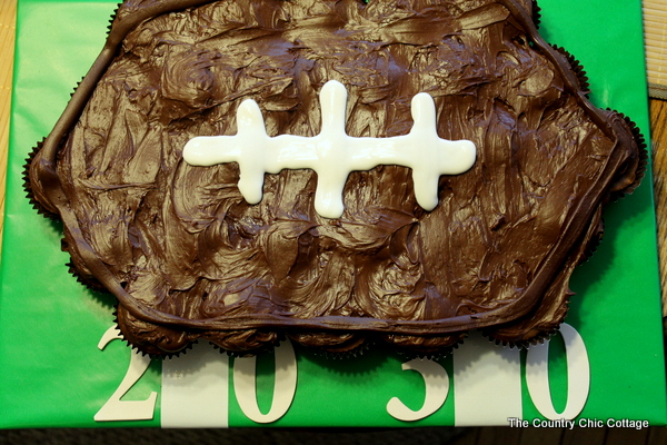 Football Cupcakes and Wrapping Presents for a Football Party -- great ideas for a football or birthday party.