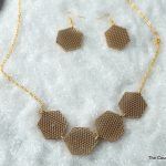 Geometric Lace Jewelry from Shrink Plastic! An elegant necklace and earrings that can easily be made at home with shrink plastic!