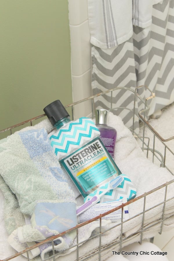 How to Make an Extra Long Shower Curtain -- add length to your shower curtain so it goes all the way from floor to ceiling. A great project to fix those curtains that are too short.