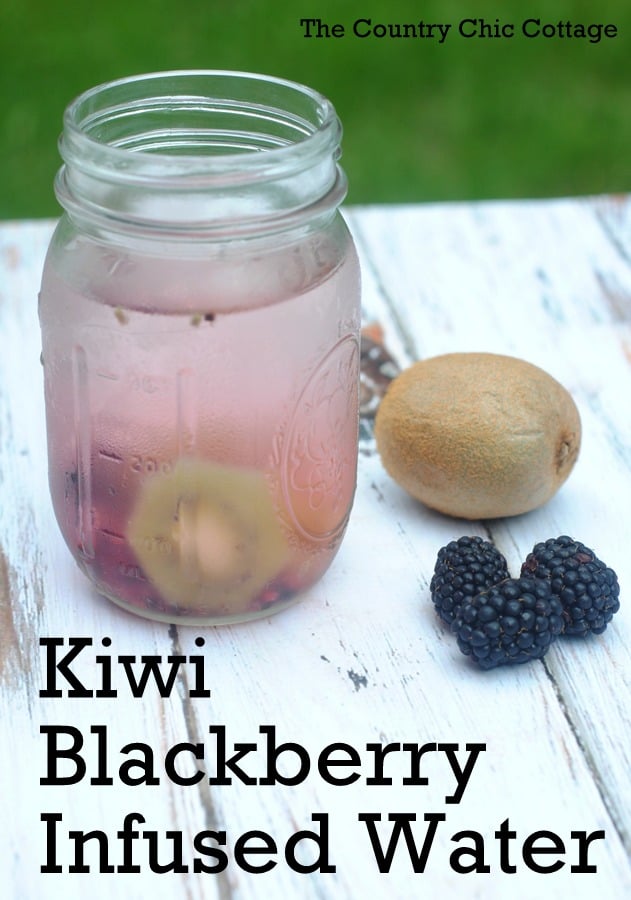 Kiwi Blackberry Infused Water Recipe -- try this infused water recipe for a refreshing treat.