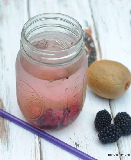 Kiwi Blackberry Infused Water Recipe -- try this infused water recipe for a refreshing treat.
