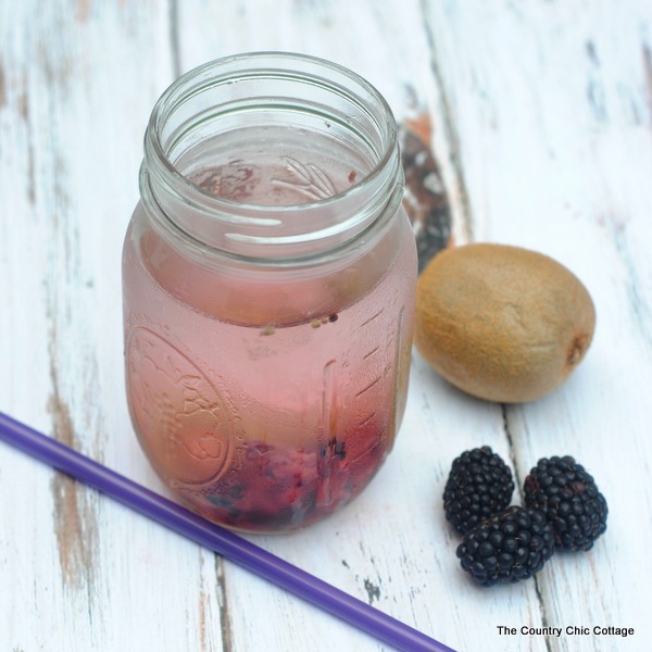 Kiwi Blackberry Infused Water Recipe -- try this infused water recipe for a refreshing treat.