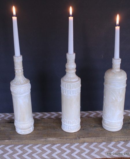 Rustic Gold Centerpiece -- mix gold with barn wood for an elegant yet rustic table centerpiece.