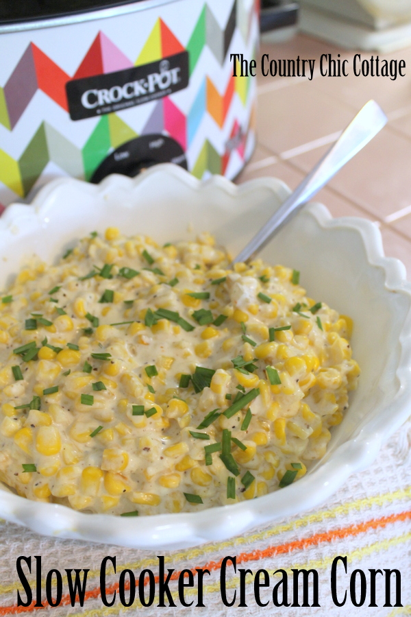 Slow Cooker Cream Corn -- spicy with a touch of jalapeno!  Add this to your recipe collection today.