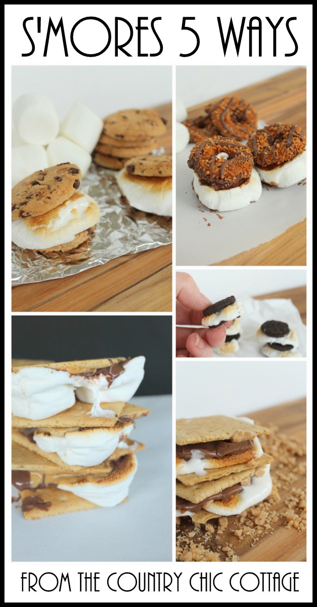 S'mores 5 Ways -- five fun ways to enjoy s'mores outdoors or even inside!  