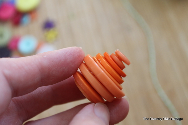 stacked orange buttons