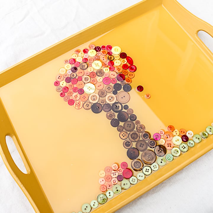 Fall Tray You Can Make with Buttons - Angie Holden The Country