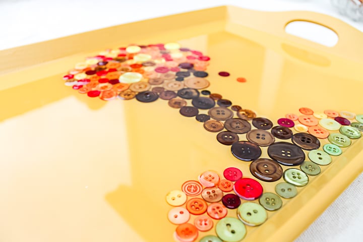 Fall Tray You Can Make with Buttons - Angie Holden The Country