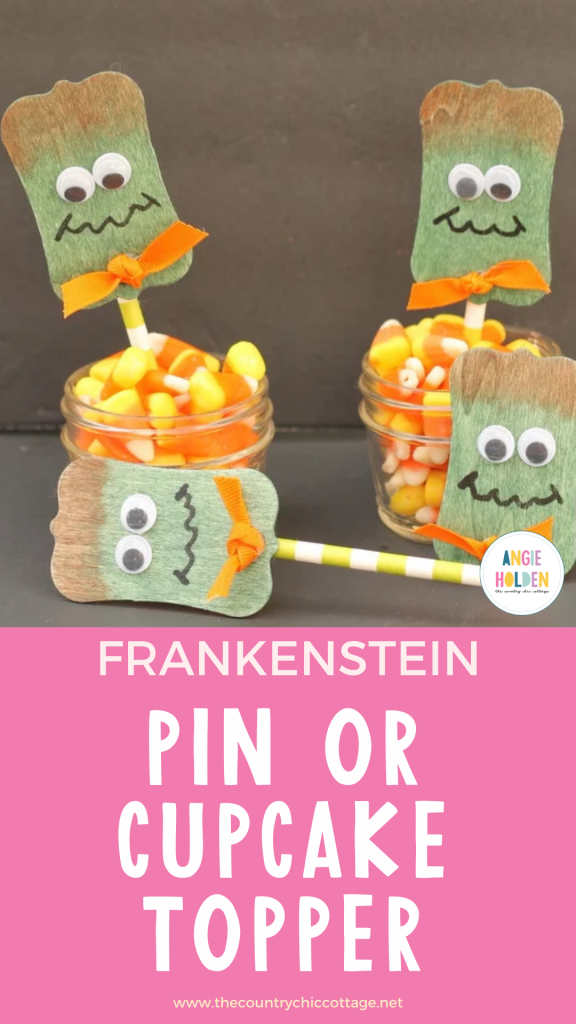 Frankenstein pin or cupcake topper