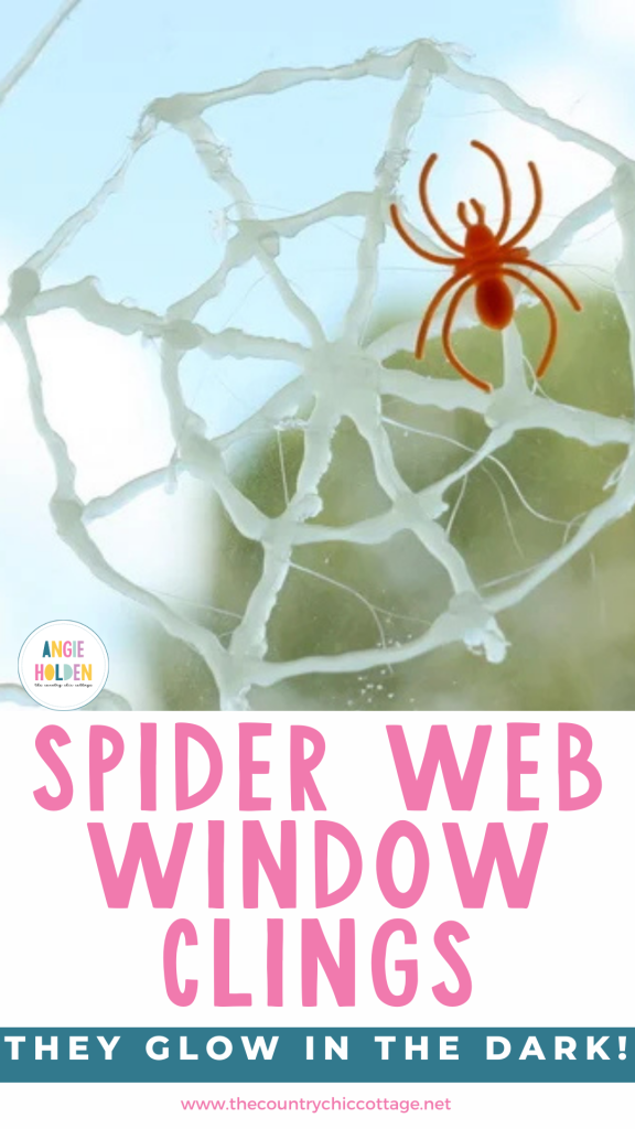 glow in the dark spider web window clings