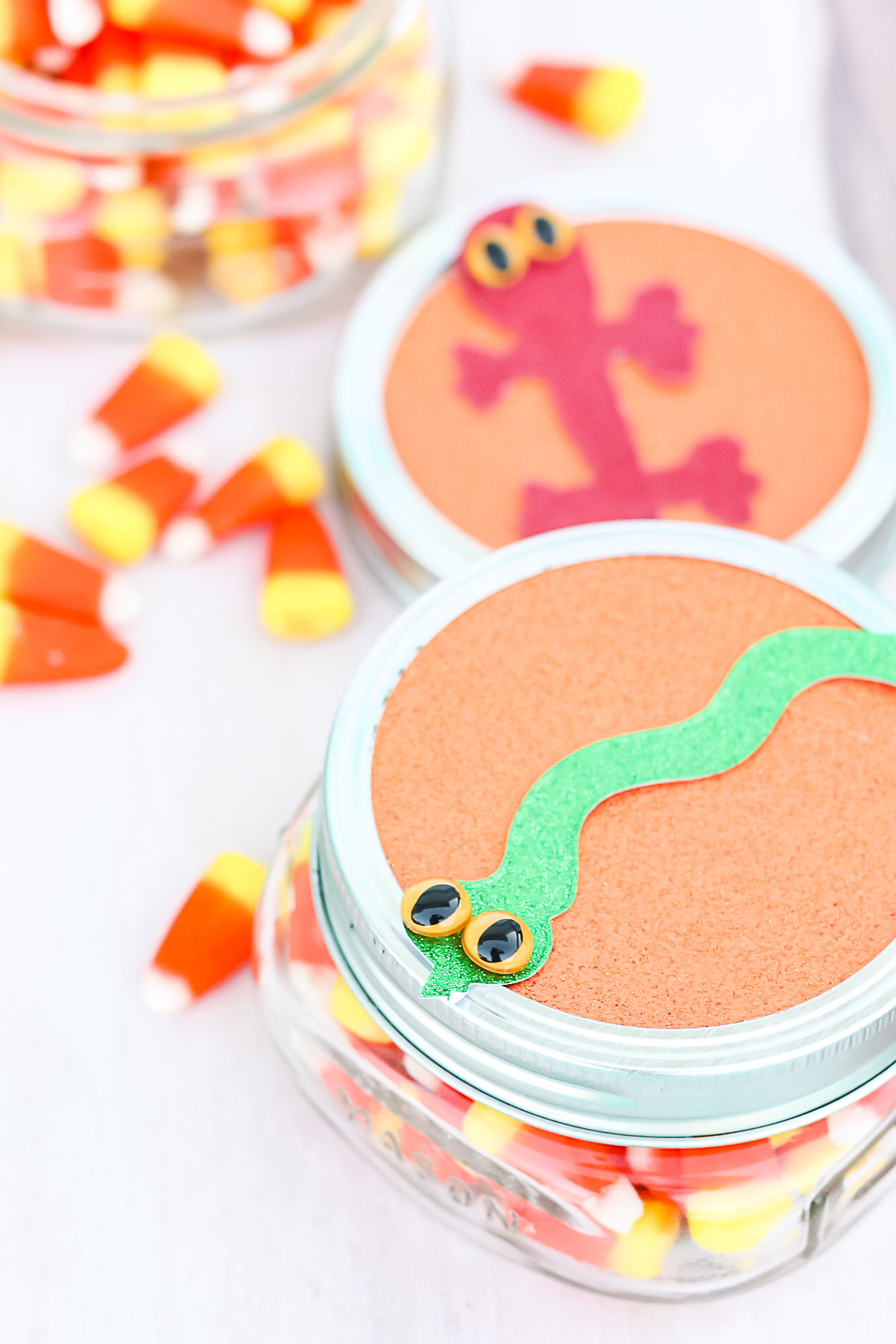 halloween themed mason jar toppers