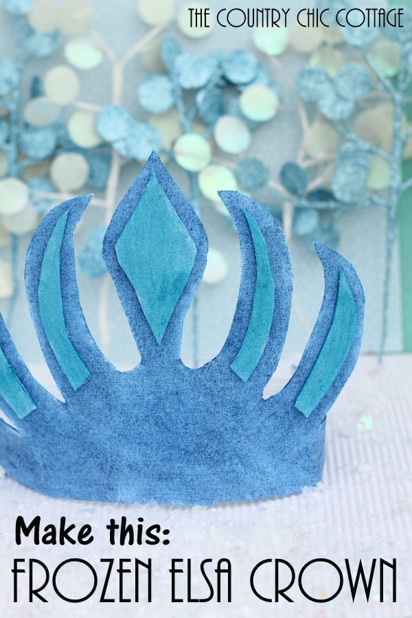 Cut stiff felt with a Cricut machine to create an Elsa crown.