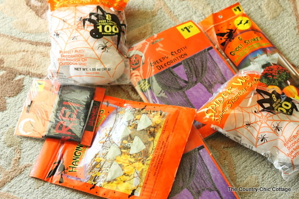 Outdoor Halloween Decor supplies needed