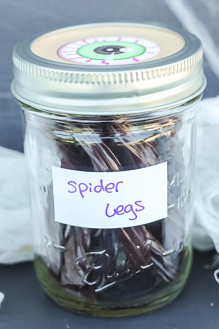 spider legs in a jar