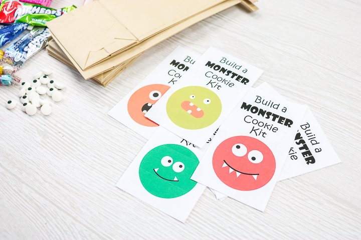 monster cookie kit printable tags