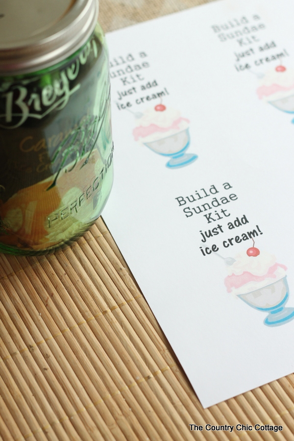 labels for sundae kit