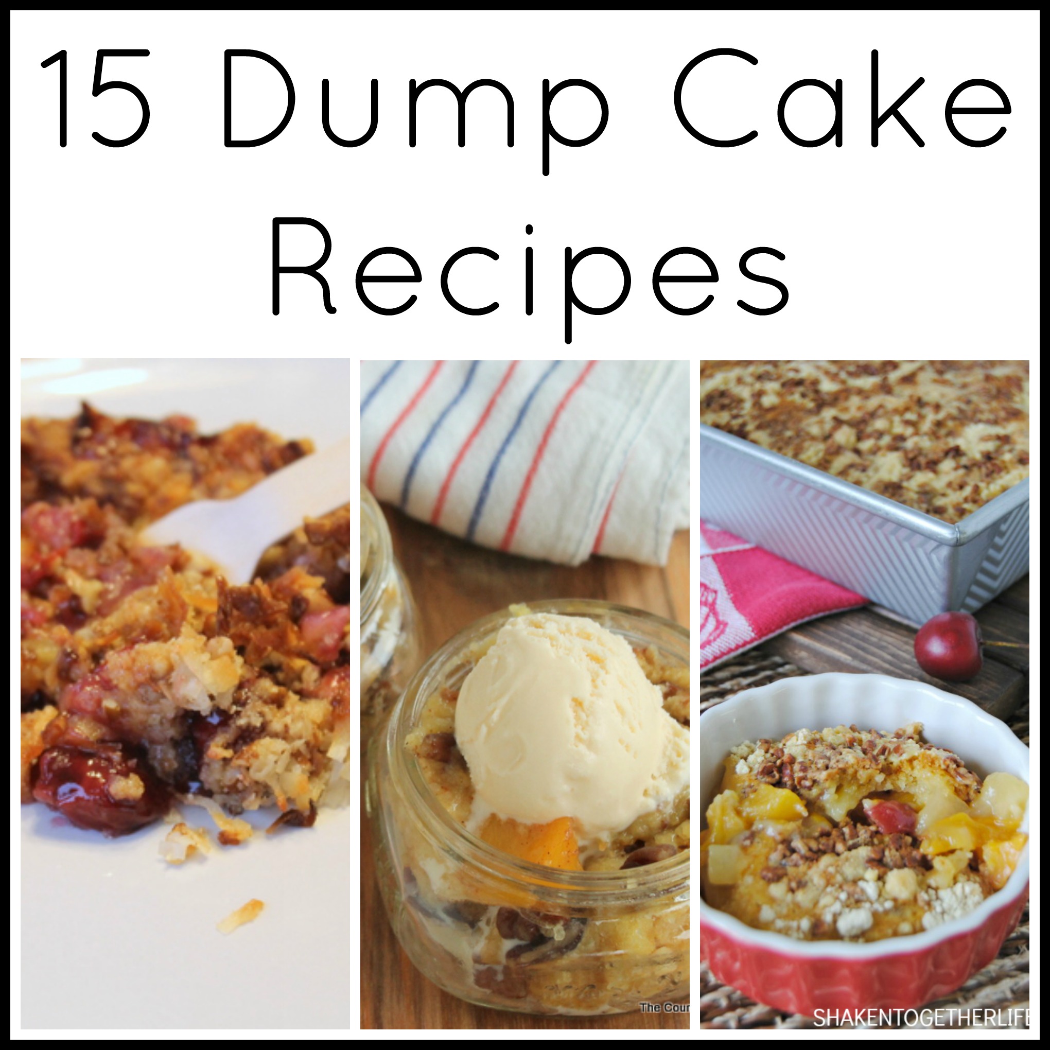 15 Dump Cake Recipes -- if you love easy dessert ideas this post is for you!