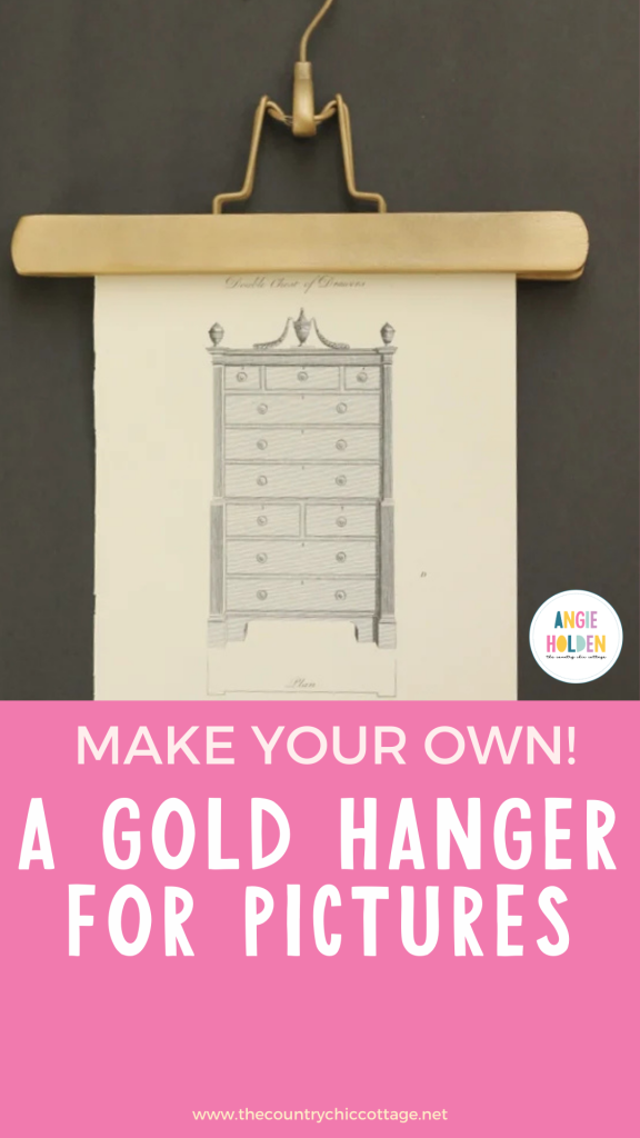 gold hanger for pictures