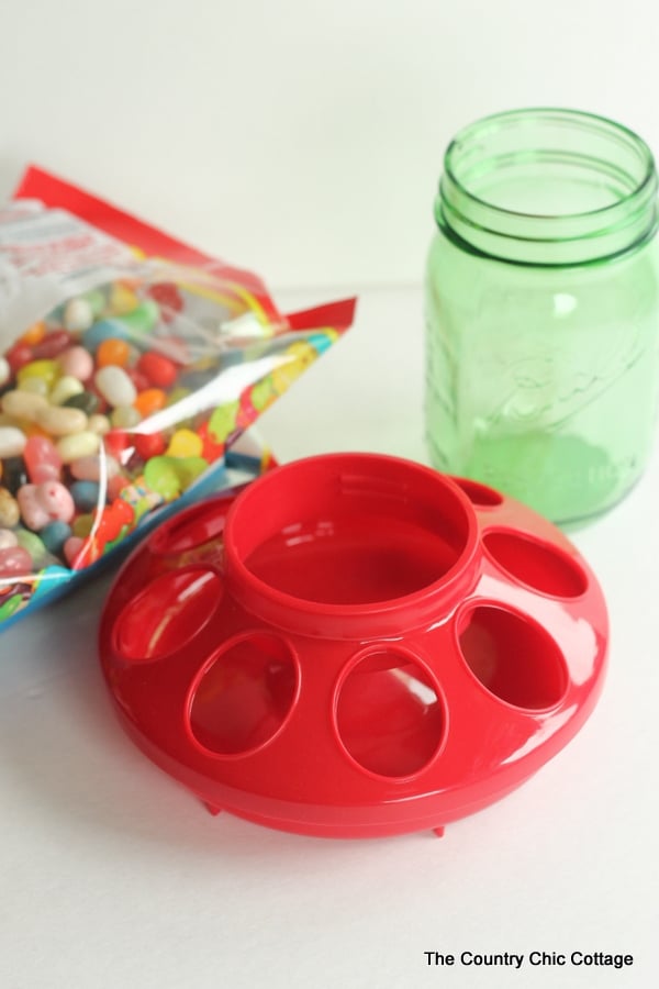 Supplies for mason jar candy dispenser