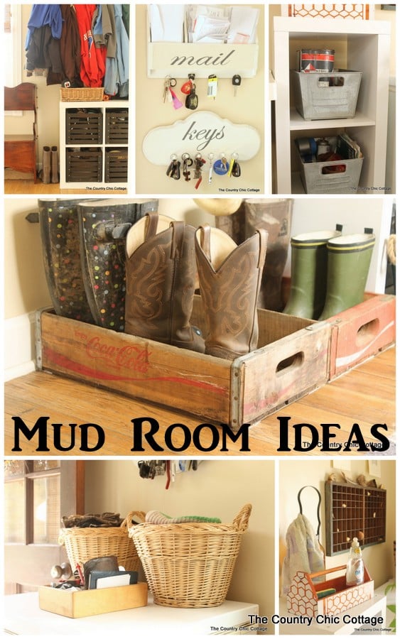 Mud Room Organization and Ideas pinterest image