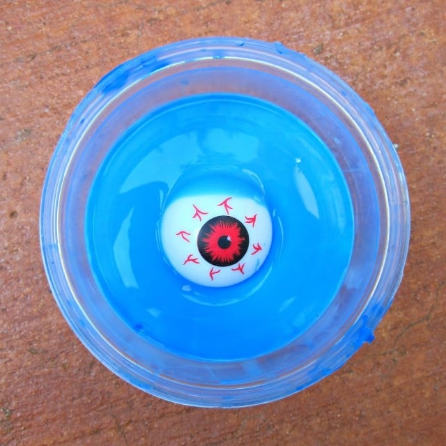 homemade slime with an eyeball