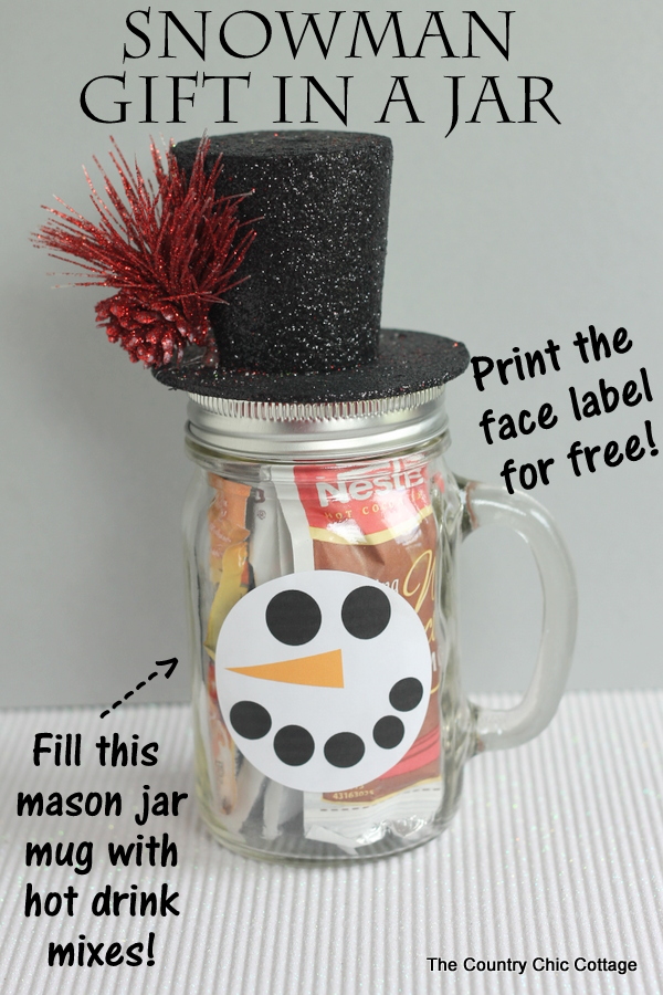 snowman hot chocolate jars