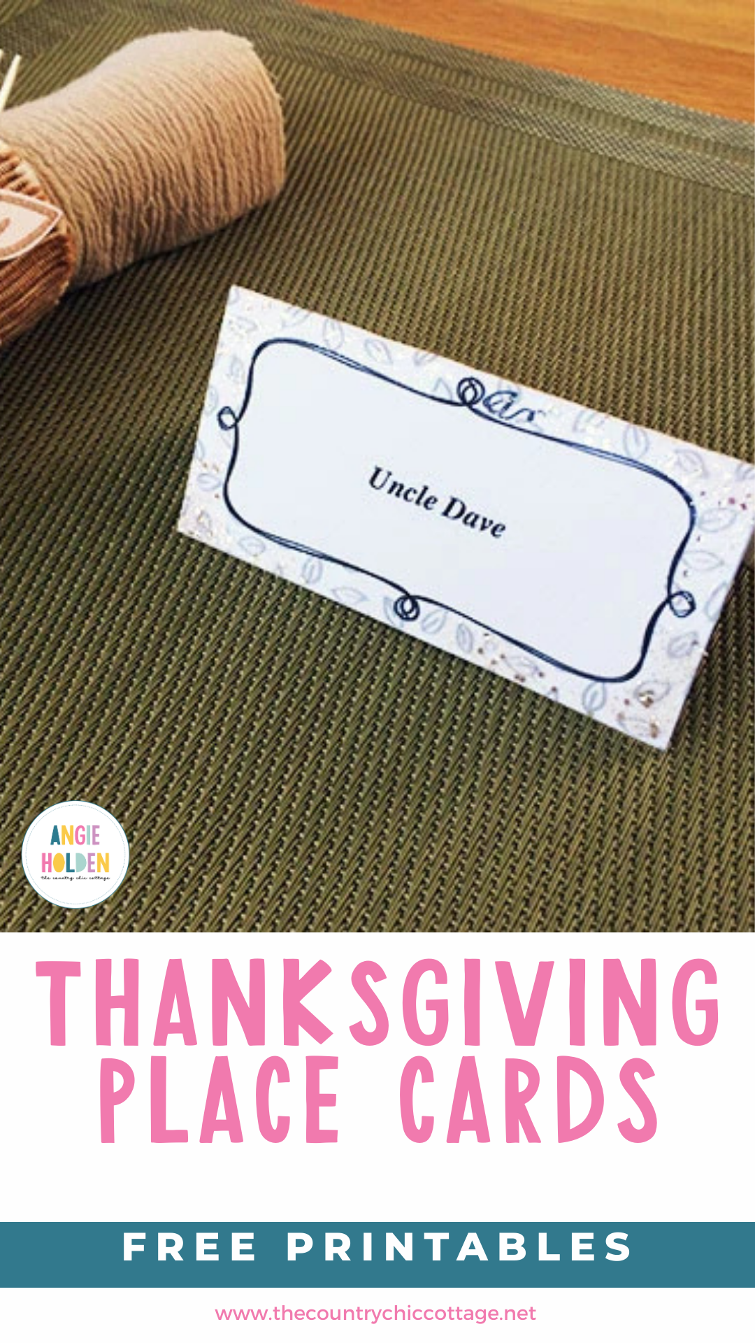 Thanksgiving Place Cards - Angie Holden The Country Chic Cottage