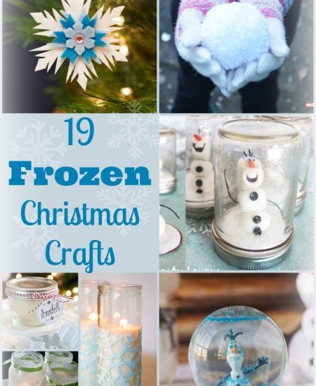 A collection of Christmas crafts from the Disney movie Frozen.