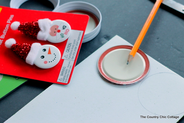 adding glitter foam to christmas ornaments