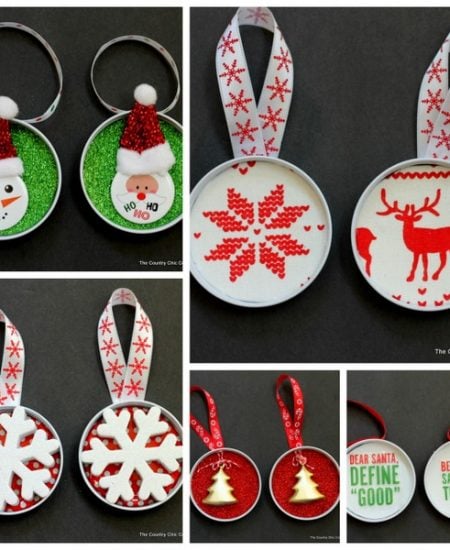 5 Mason Jar Lid Ornaments -- turn those mason jar lids into fun ornaments with these ideas!