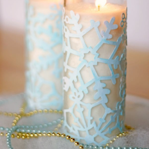 Snowflake Votives Are Easy to Make for Winter by Mod Podge Rocks