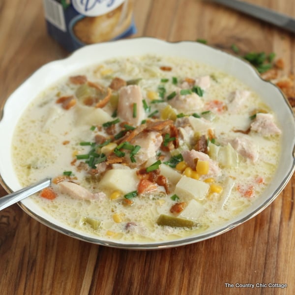 Chicken Corn Chowder in the Slow Cooker