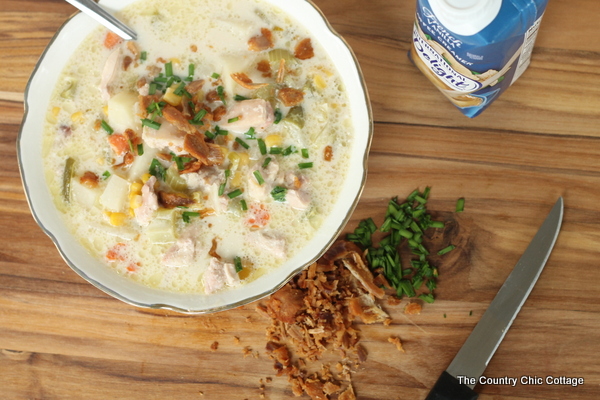 Chicken Corn Chowder Recipe -- a great recipe for cool winter nights!