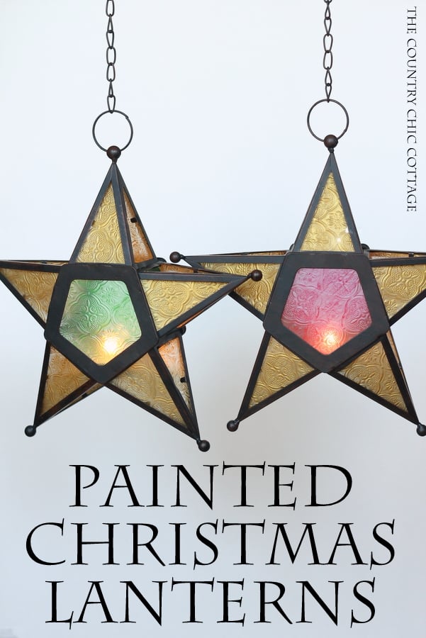 Christmas painted lanterns