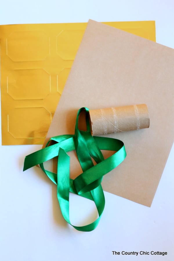 supplies for a toilet paper roll gift card holder