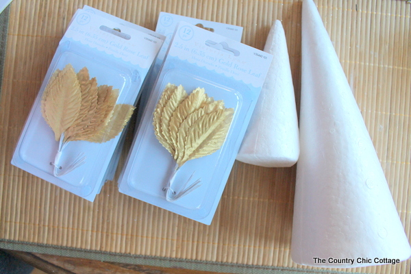 How to make these gorgeous gold leaf trees for your Christmas decor.