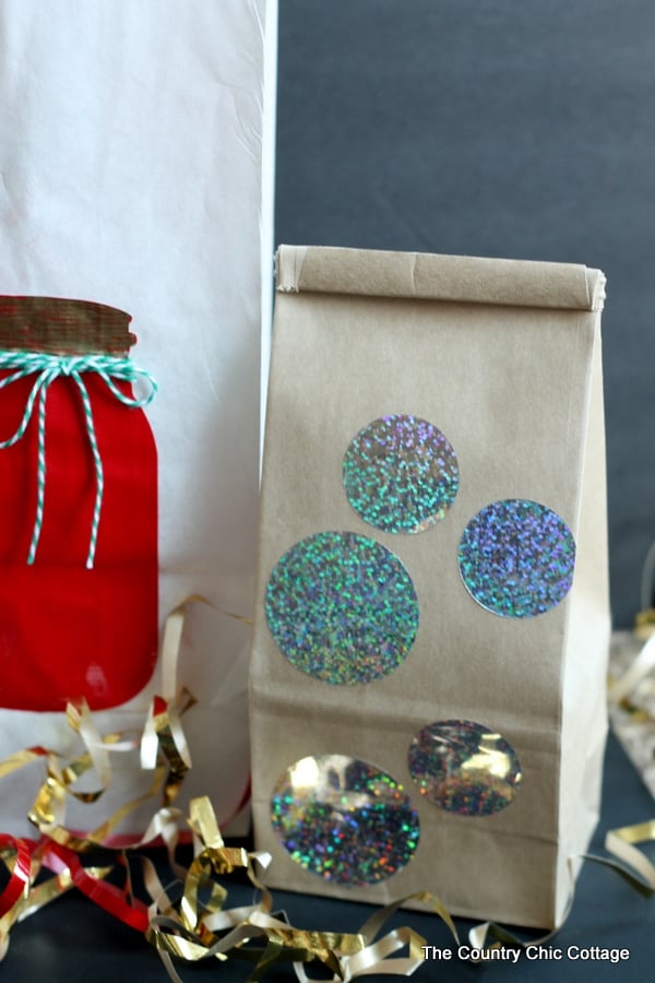 Holiday gift bags made with Duck Tape -- see how to make these in a how to video.