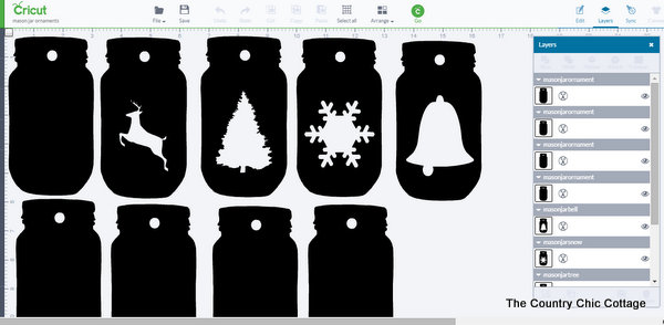 Make these glittered mason jar ornaments easily with a Cricut Explore. Click here to learn how!