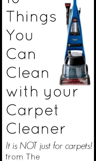 10 things you can clean with your carpet cleaner -- it is not just for carpets!