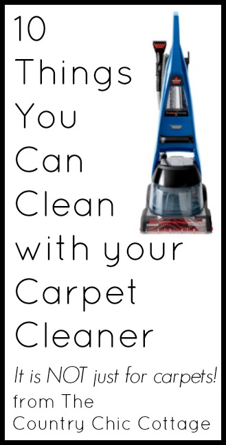10 things you can clean with your carpet cleaner -- it is not just for carpets!