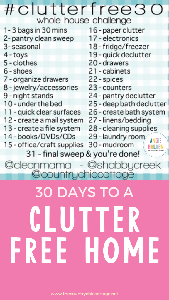 30 days to a clutter free home